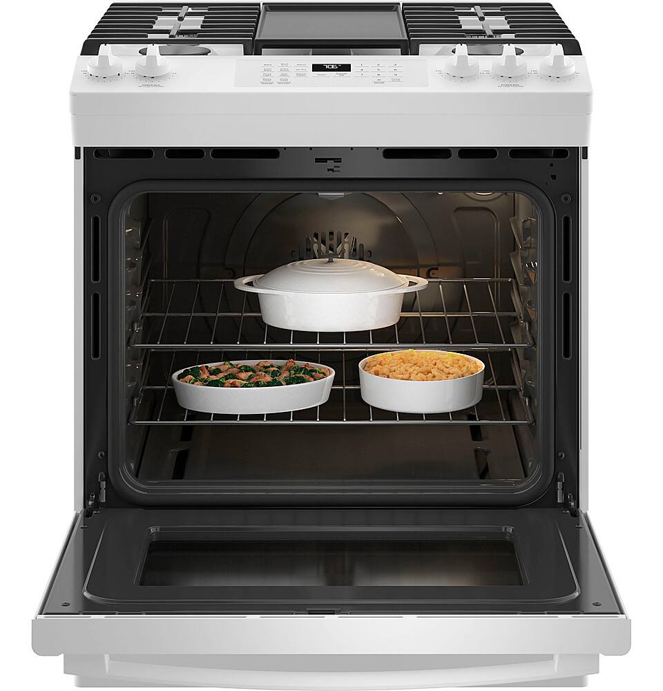 GE 5.6 Cu. Ft. SlideIn Gas Convection Range with SelfSteam Cleaning