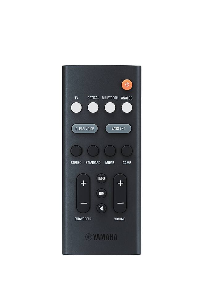 Back. Yamaha - SR-B20A Sound Bar with Built-in Subwoofers and Bluetooth - Black.