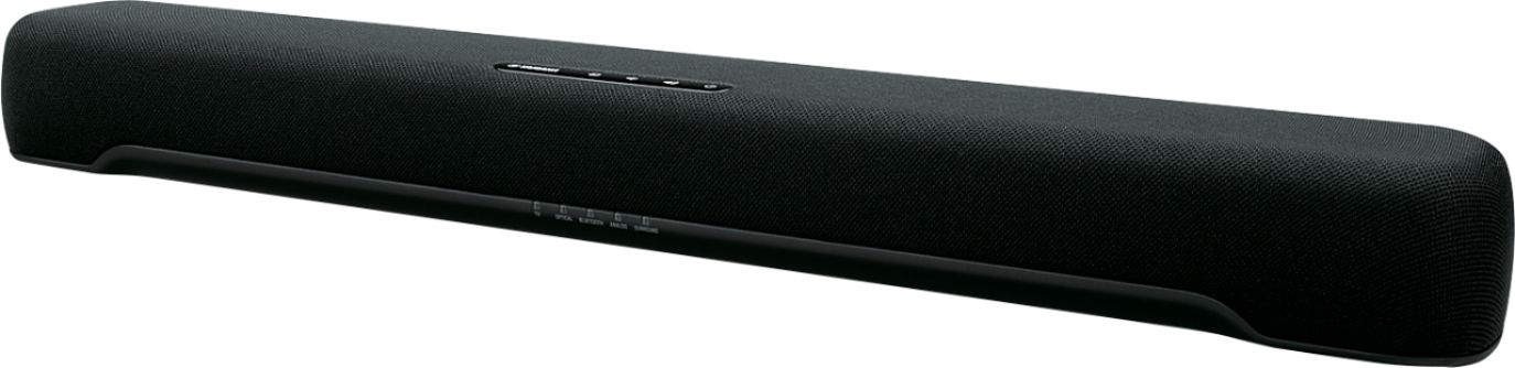 Left View: Yamaha - 2.1-Channel Soundbar with Built-in Subwoofer - Black