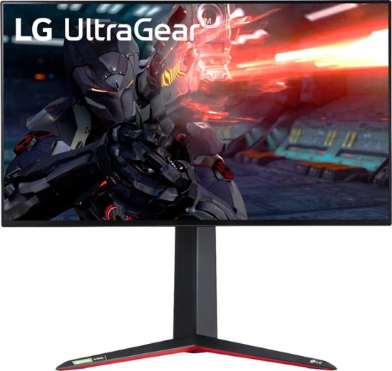 Front Zoom. LG - 27" UltraGear UHD Nano IPS 1ms 144Hz G-SYNC Compatible Gaming Monitor with HDR (DisplayPort, HDMI, USB) - Black.