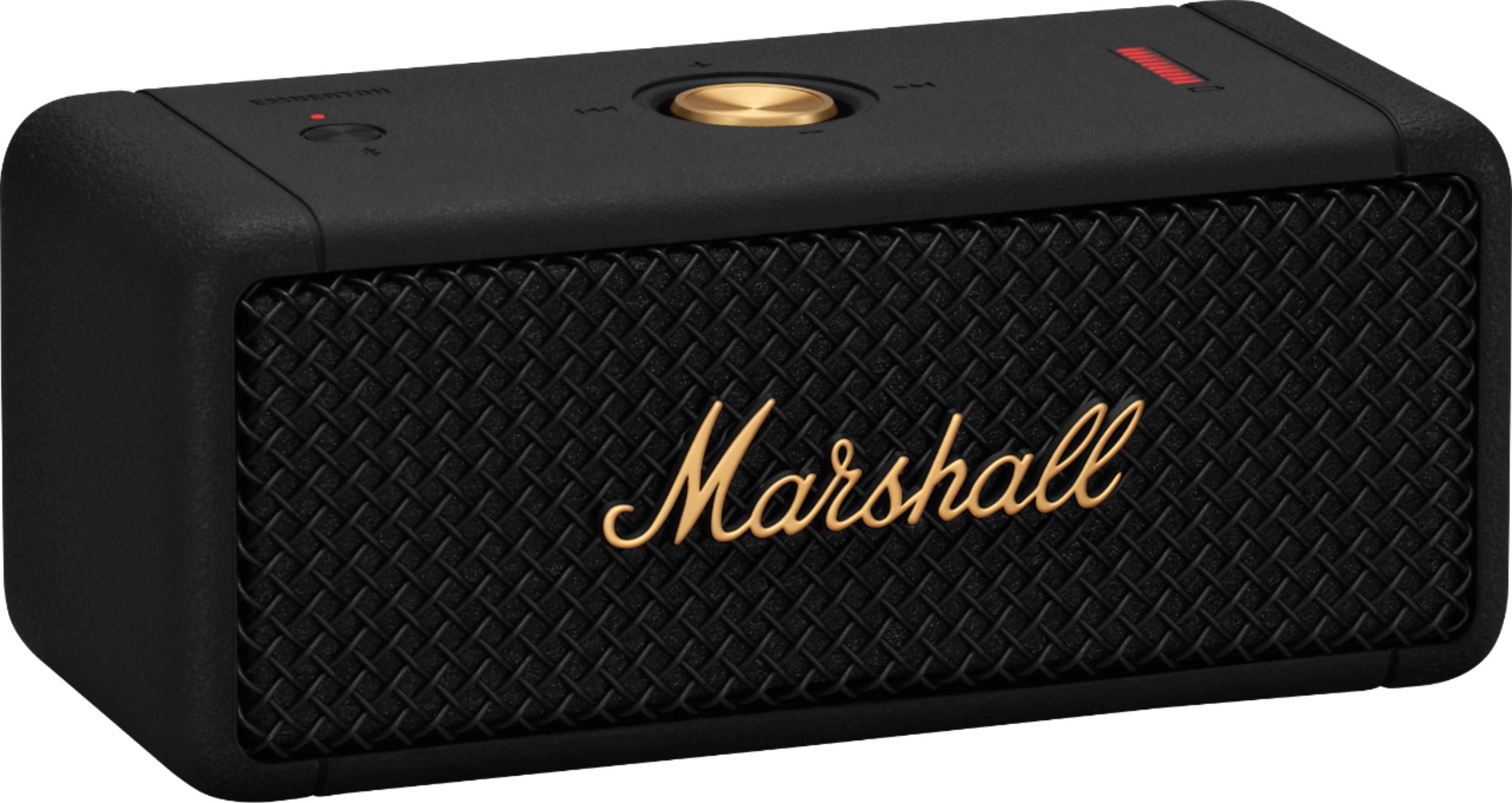 chrysant Schepsel Pastoor Marshall Emberton Portable Bluetooth Speaker Black & Brass 1005696 - Best  Buy
