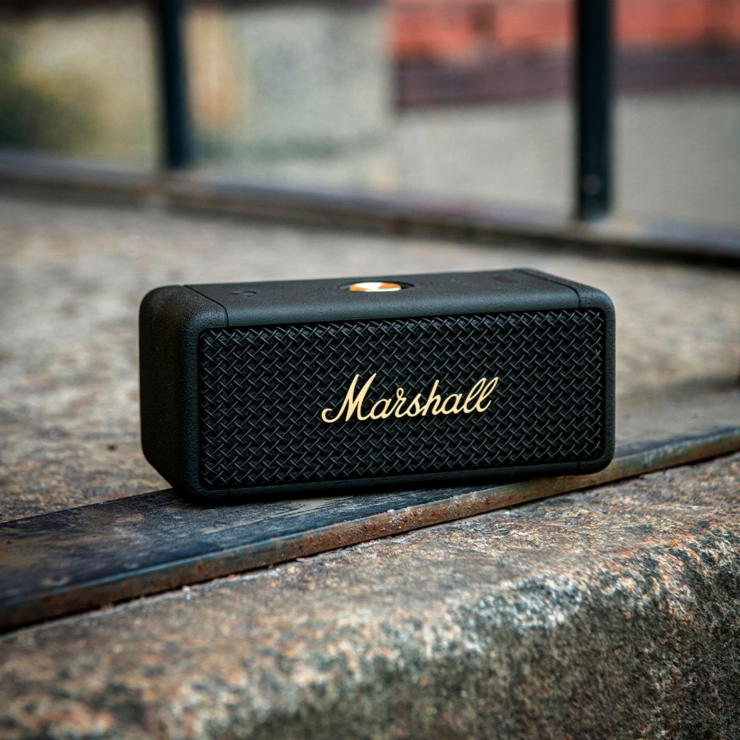 Marshall Emberton Portable Bluetooth Speaker Black & Brass 1005696 