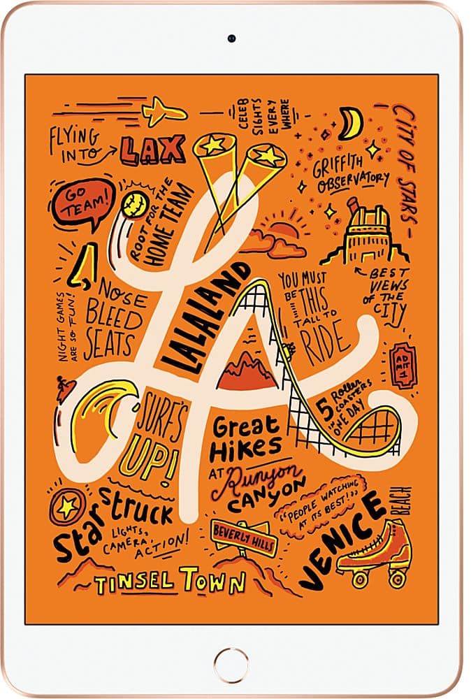 Front. Apple - Certified Refurbished iPad Mini (5th Generation) (2019) - 64GB - Gold.