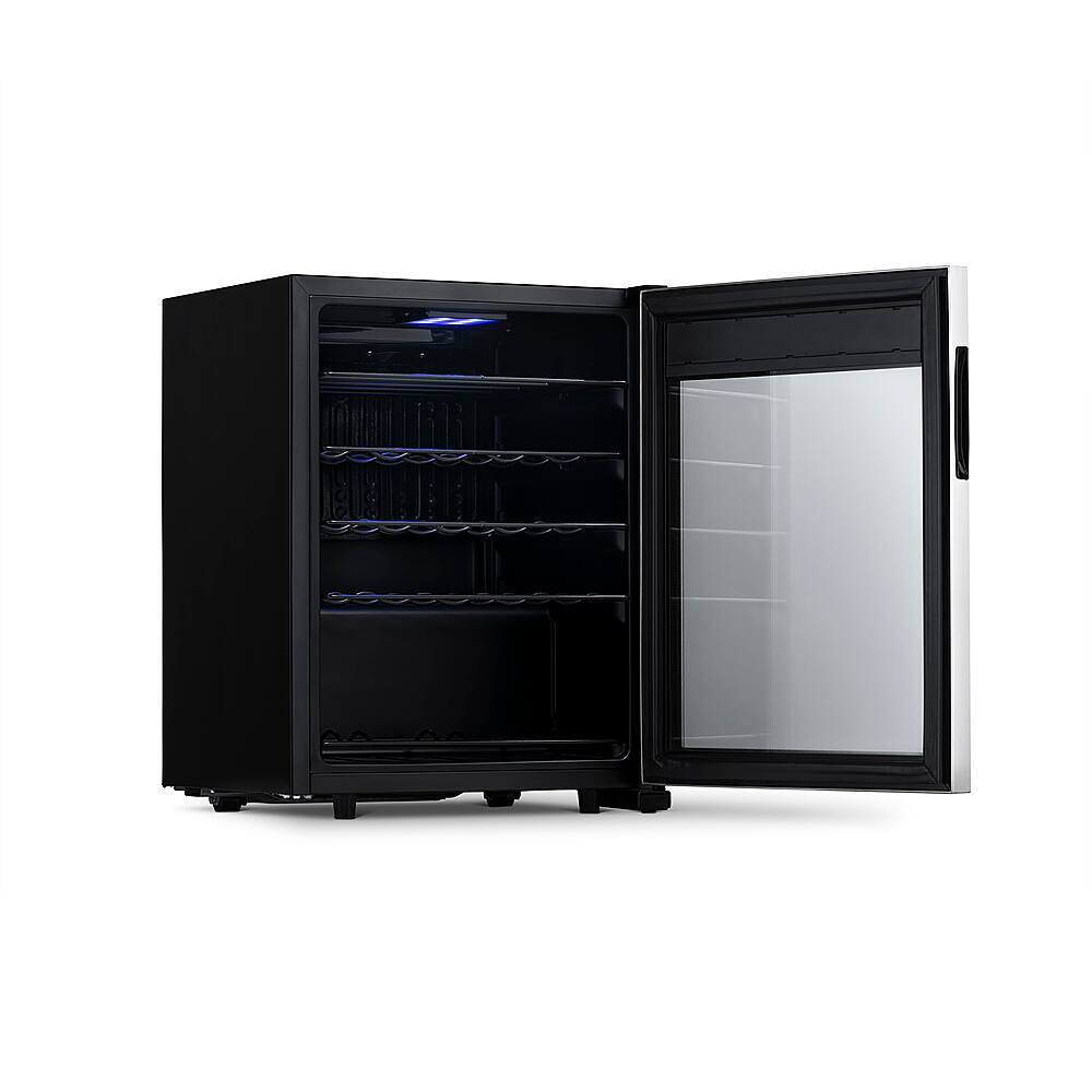 Alt View 26. NewAir - Freestanding 23 Bottle Compressor Wine Fridge, Adjustable Racks, Exterior Digital Thermostat - Stainless Steel.