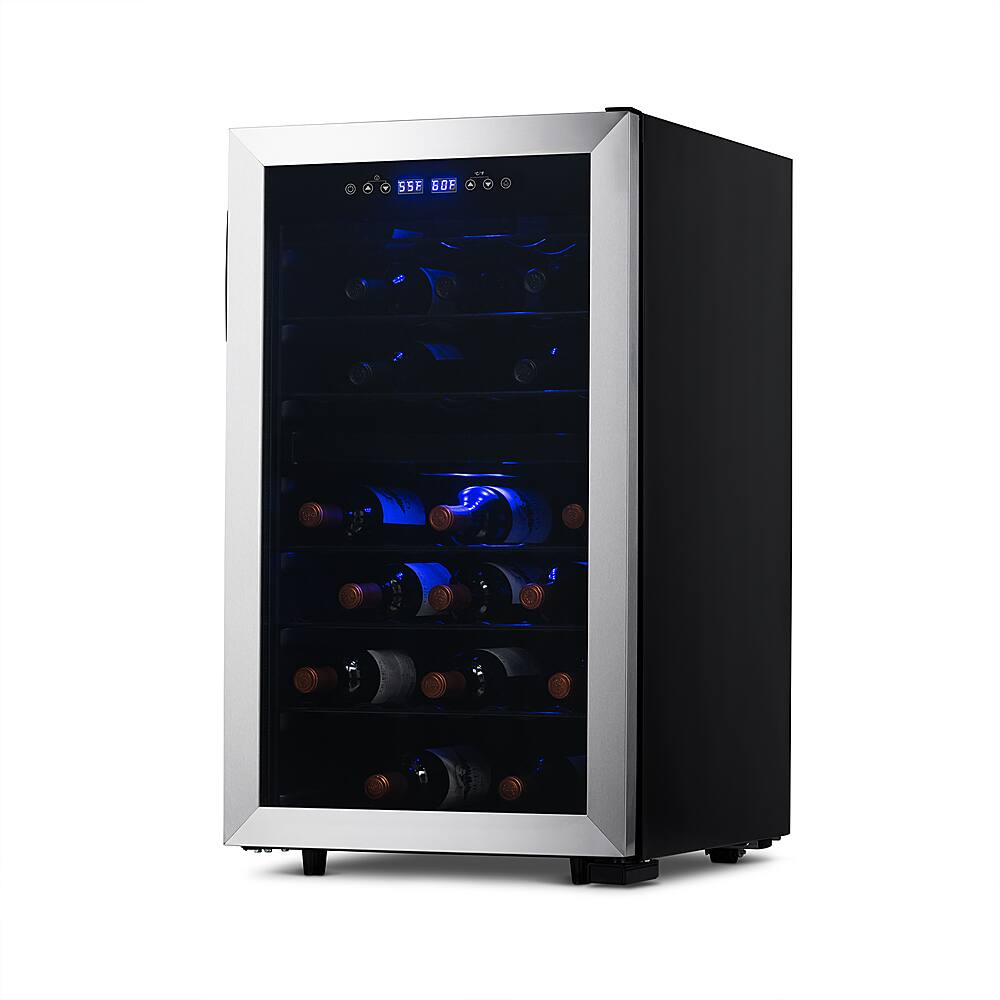 Alt View 20. NewAir - Freestanding 43 Bottle Dual Zone Compressor Wine Fridge - Stainless Steel.