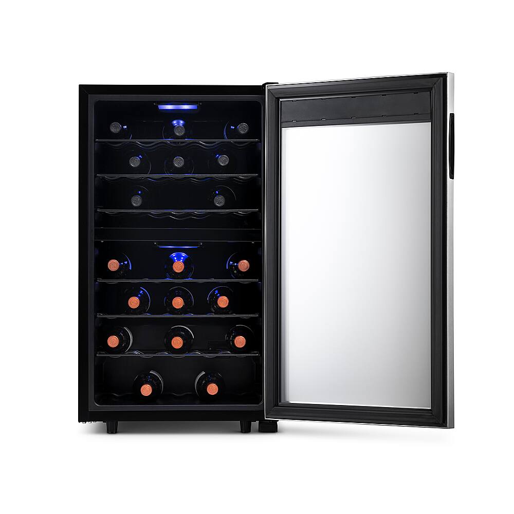 Alt View 22. NewAir - Freestanding 43 Bottle Dual Zone Compressor Wine Fridge - Stainless Steel.