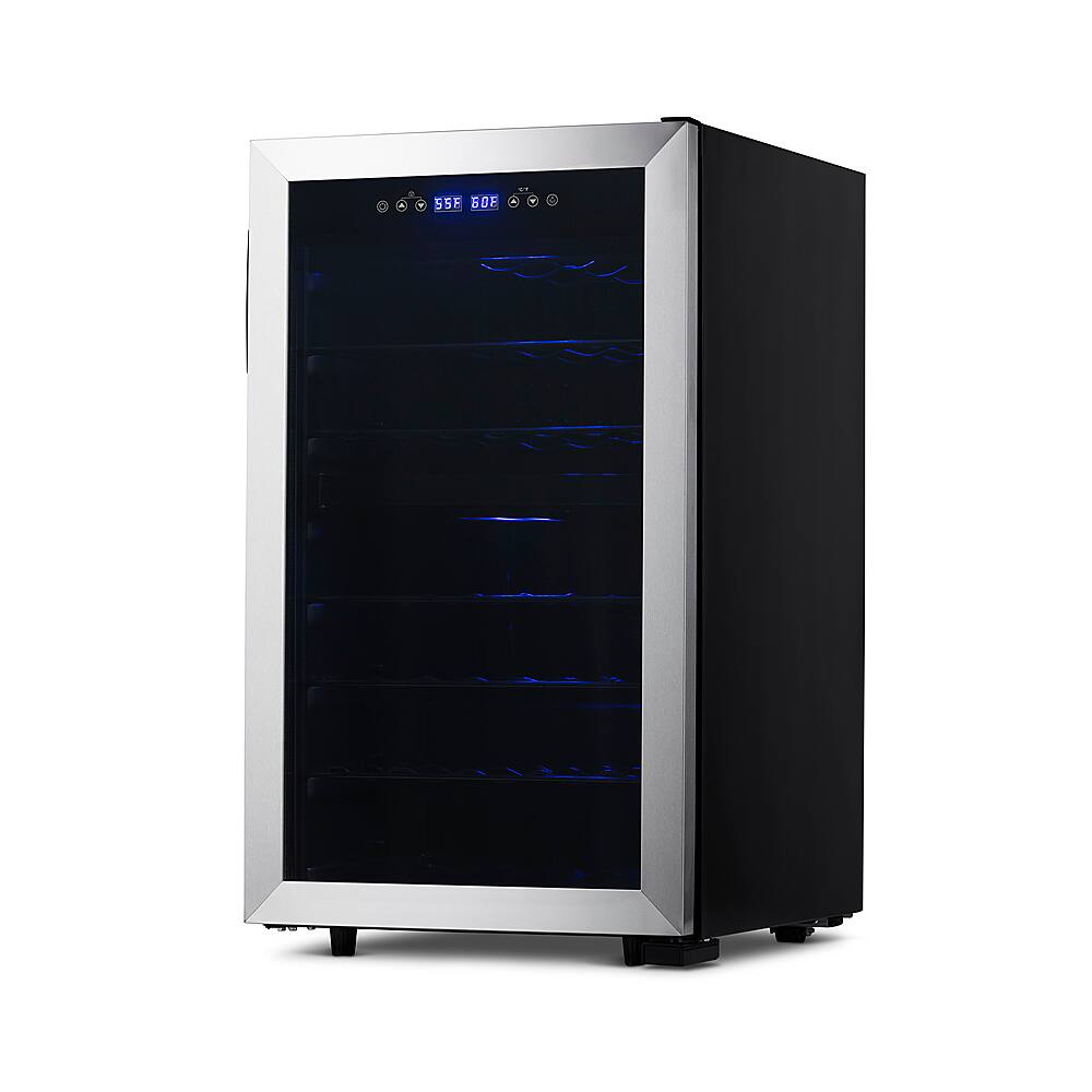Alt View 24. NewAir - Freestanding 43 Bottle Dual Zone Compressor Wine Fridge - Stainless Steel.