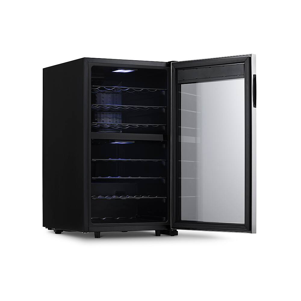 Alt View 25. NewAir - Freestanding 43 Bottle Dual Zone Compressor Wine Fridge - Stainless Steel.