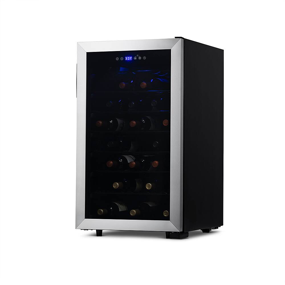 Alt View 19. NewAir - Freestanding 50 Bottle Compressor Wine Fridge, Adjustable Racks , Exterior Digital Thermostat - Stainless Steel.