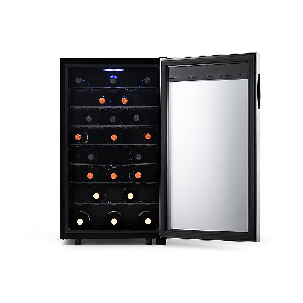 Alt View 21. NewAir - Freestanding 50 Bottle Compressor Wine Fridge, Adjustable Racks , Exterior Digital Thermostat - Stainless Steel.
