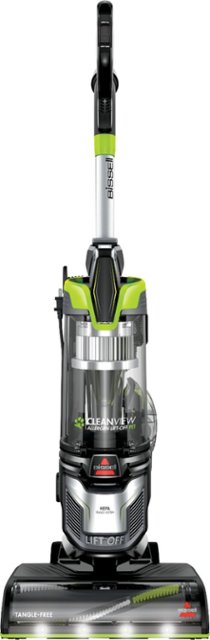 Front Zoom. BISSELL - CleanView Allergen Lift-Off Pet Vacuum - Black/ Electric Green.