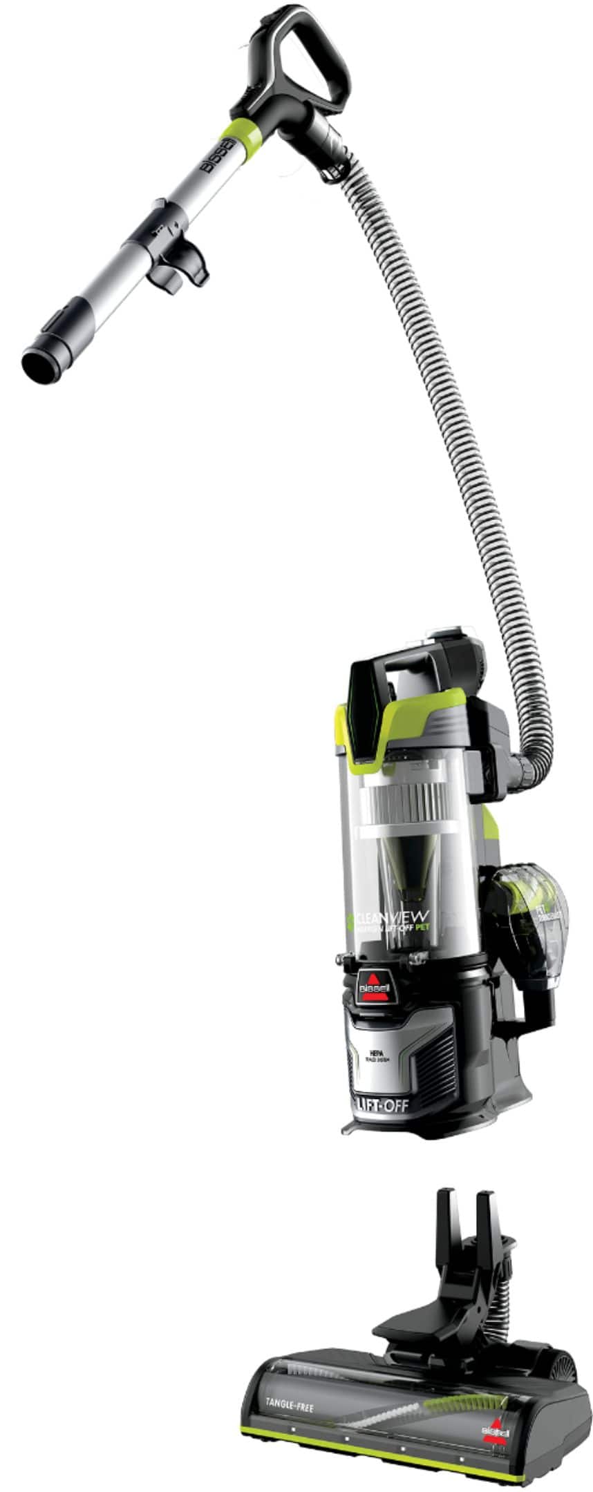 Alt View 11. BISSELL - CleanView Allergen Lift-Off Pet Vacuum - Black/ Electric Green.