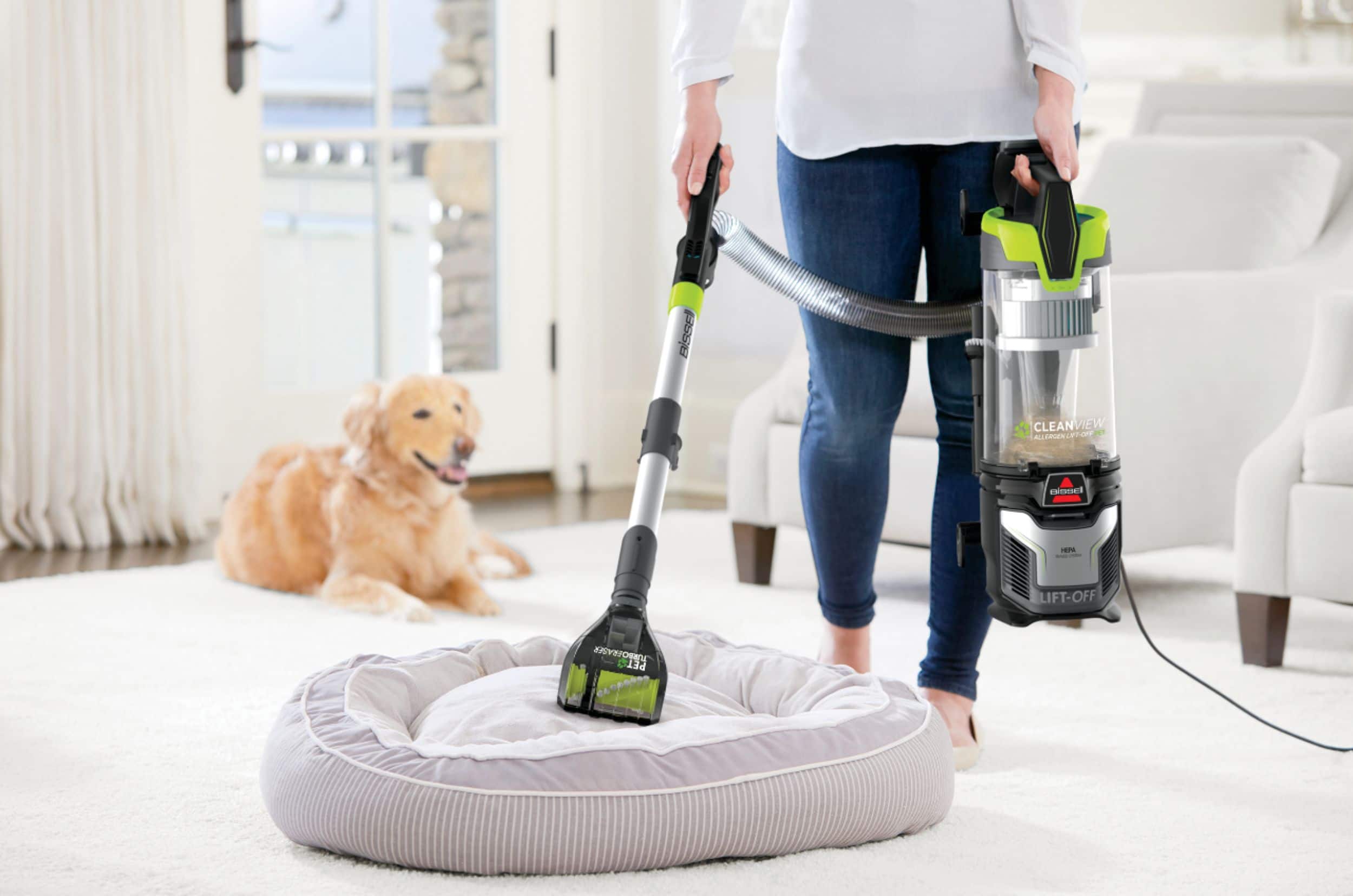 Alt View 12. BISSELL - CleanView Allergen Lift-Off Pet Vacuum - Black/ Electric Green.
