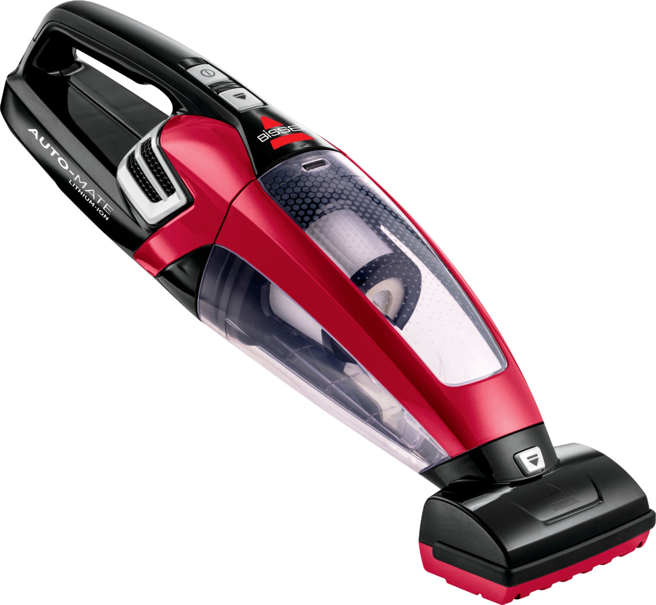 Angle View: BISSELL - Auto-Mate Lithium Ion Car Vacuum - Red With Black Accents