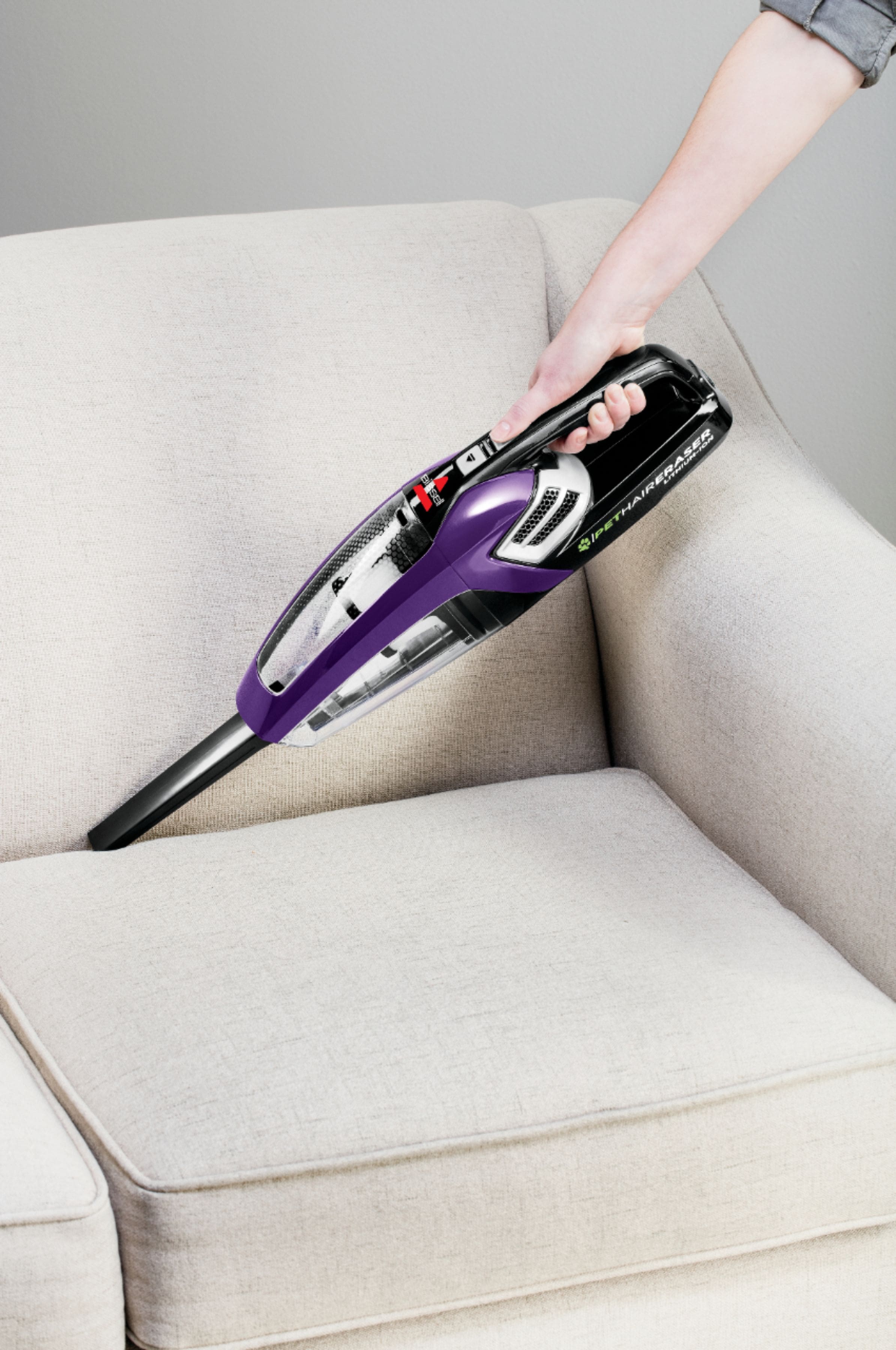 Alt View 12. BISSELL - Pet Hair Eraser® Lithium Ion Hand Vacuum - GrapeVine Purple & Black Accents.