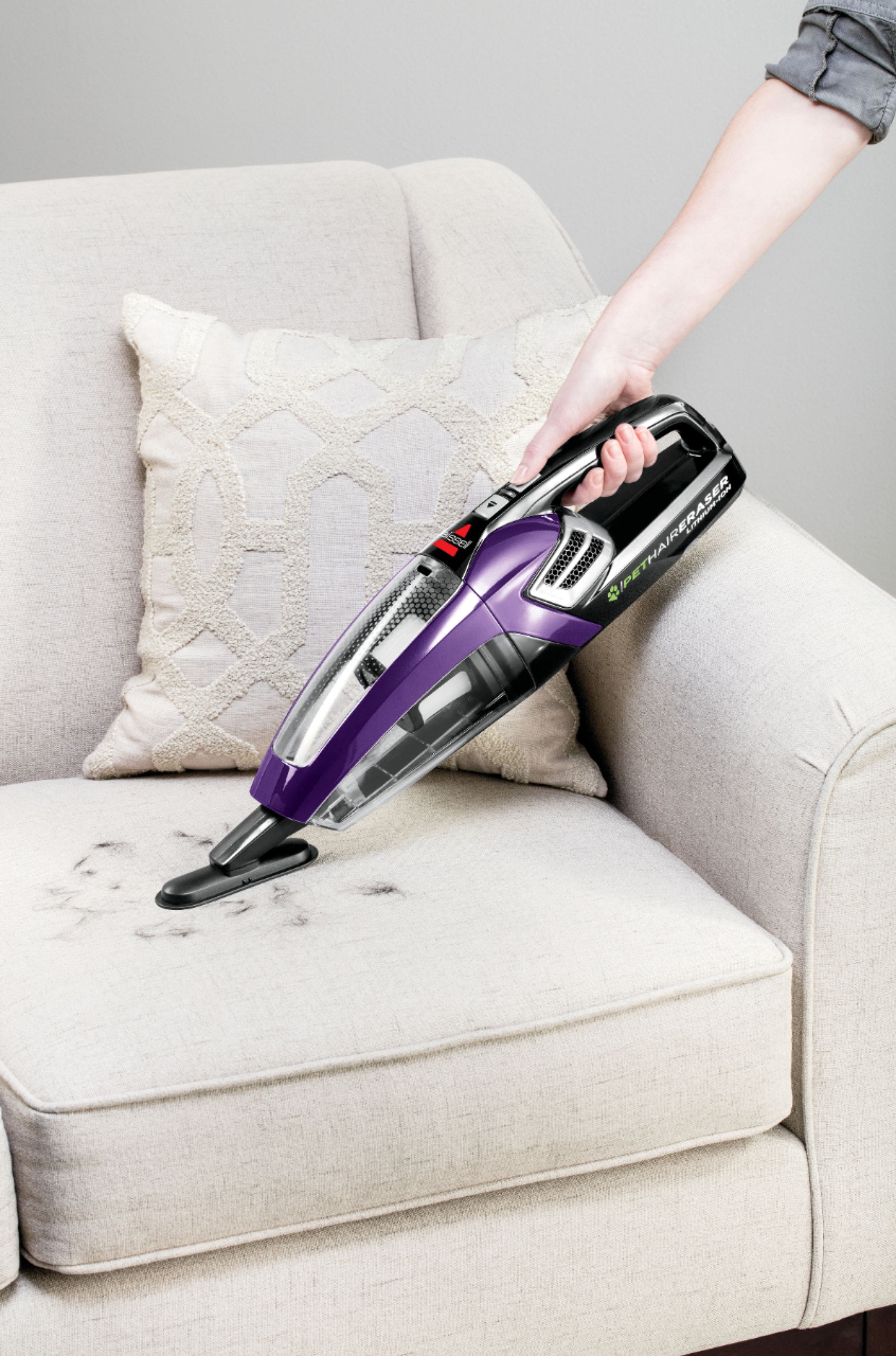 Alt View 13. BISSELL - Pet Hair Eraser® Lithium Ion Hand Vacuum - GrapeVine Purple & Black Accents.