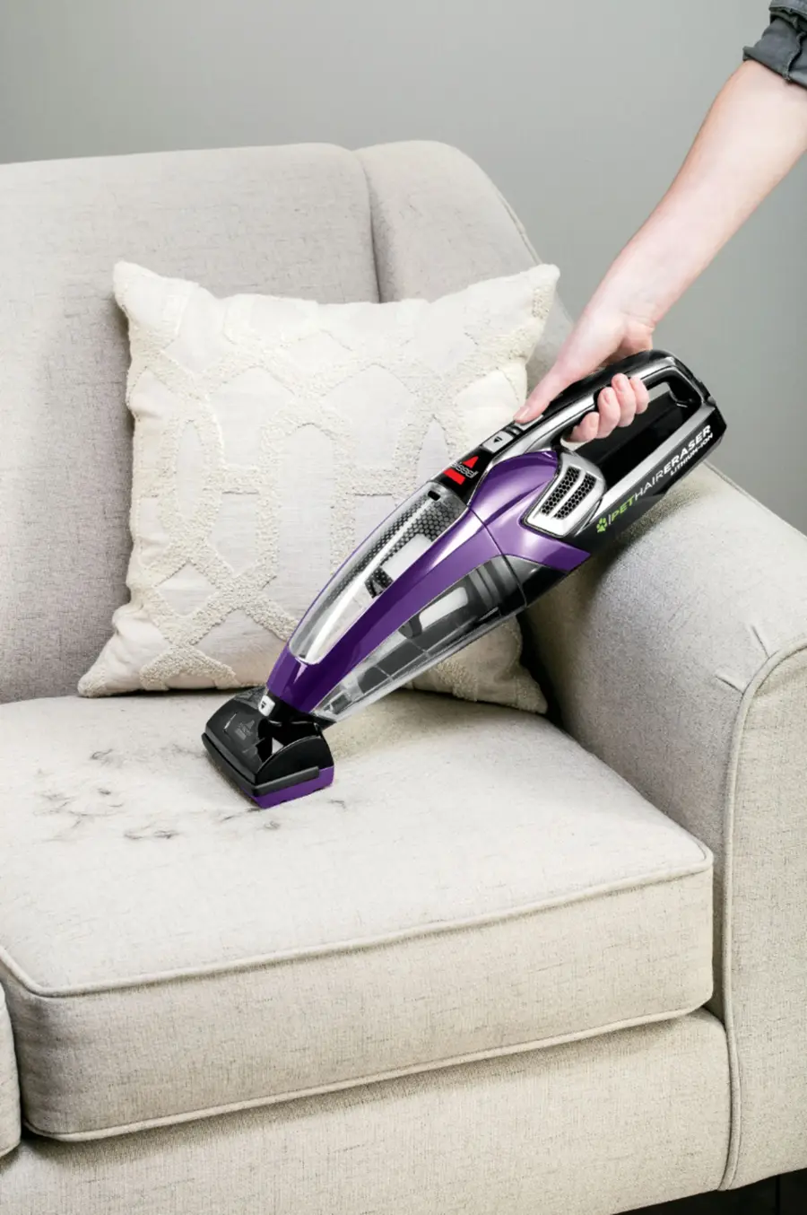 Alt View 14. BISSELL - Pet Hair Eraser® Lithium Ion Hand Vacuum - GrapeVine Purple & Black Accents.