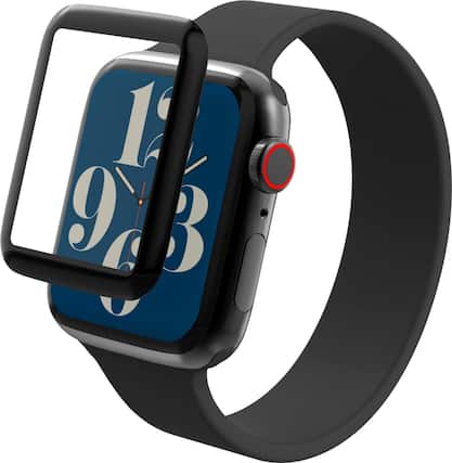 Angle. ZAGG - InvisibleShield GlassFusion+ Flexible Hybrid Screen Protector for Apple Watch Series 4/5/SE/6, SE 2nd gen 44mm.
