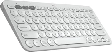 Logitech - K380 TKL Wireless Scissor Keyboard for PC, Laptop, Windows, Mac, Android, iPad OS, Apple TV - Off-White - Front_Zoom