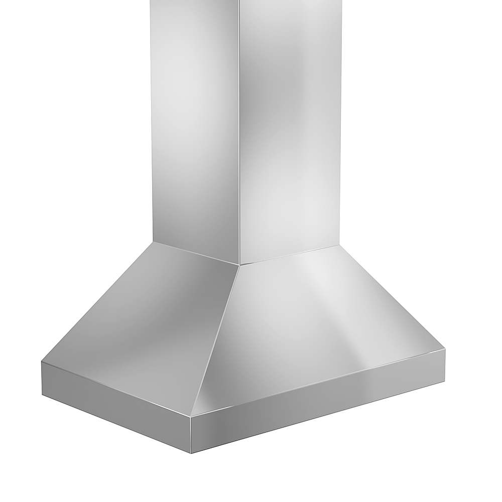 Angle View: ZLINE 42 in. Outdoor Island Mount Range Hood in Stainless Steel (597i-304-42) - Silver