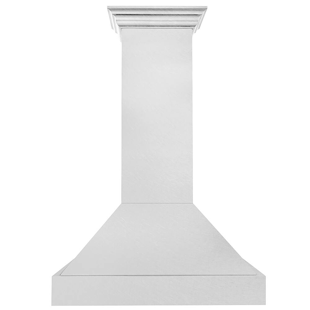 Angle View: ZLINE - 48 in. Outdoor Wall Mount Range Hood in Stainless Steel (667-304-48) - Silver