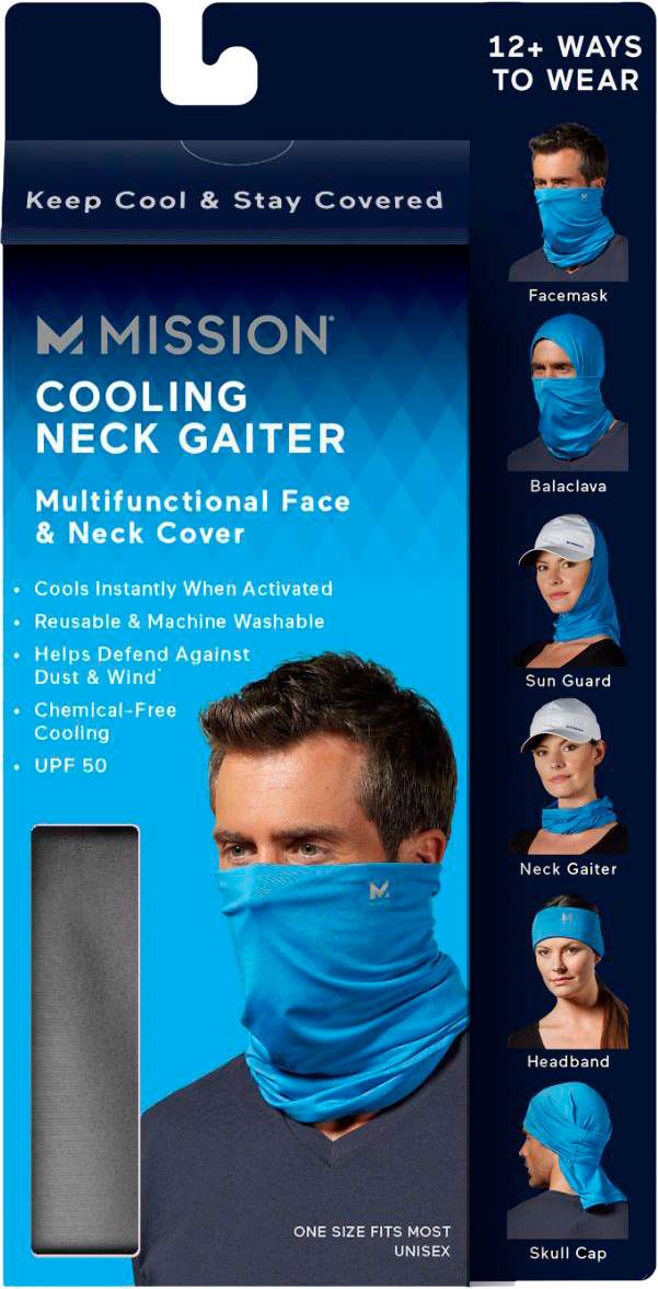 Customer Reviews: Mission Cooling Neck Gaiter Face Mask Charcoal 5142 ...