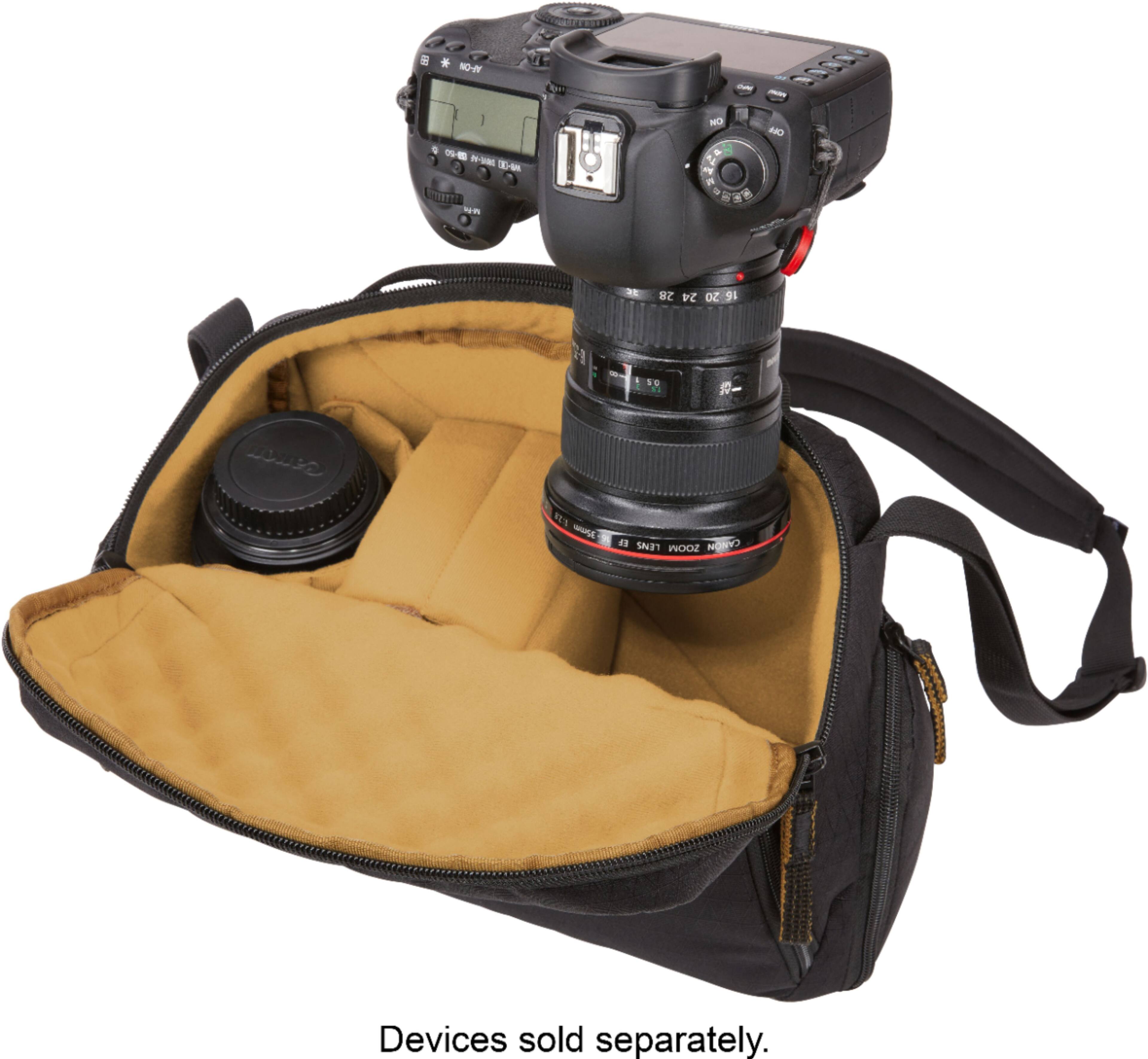 Alt View 11. Case Logic - Viso Medium DSLR/Mirrorless Camera, Drone & Lens Shoulder Bag/Case with Weather Resistant EVA Base, & Foam Compartments - Black.
