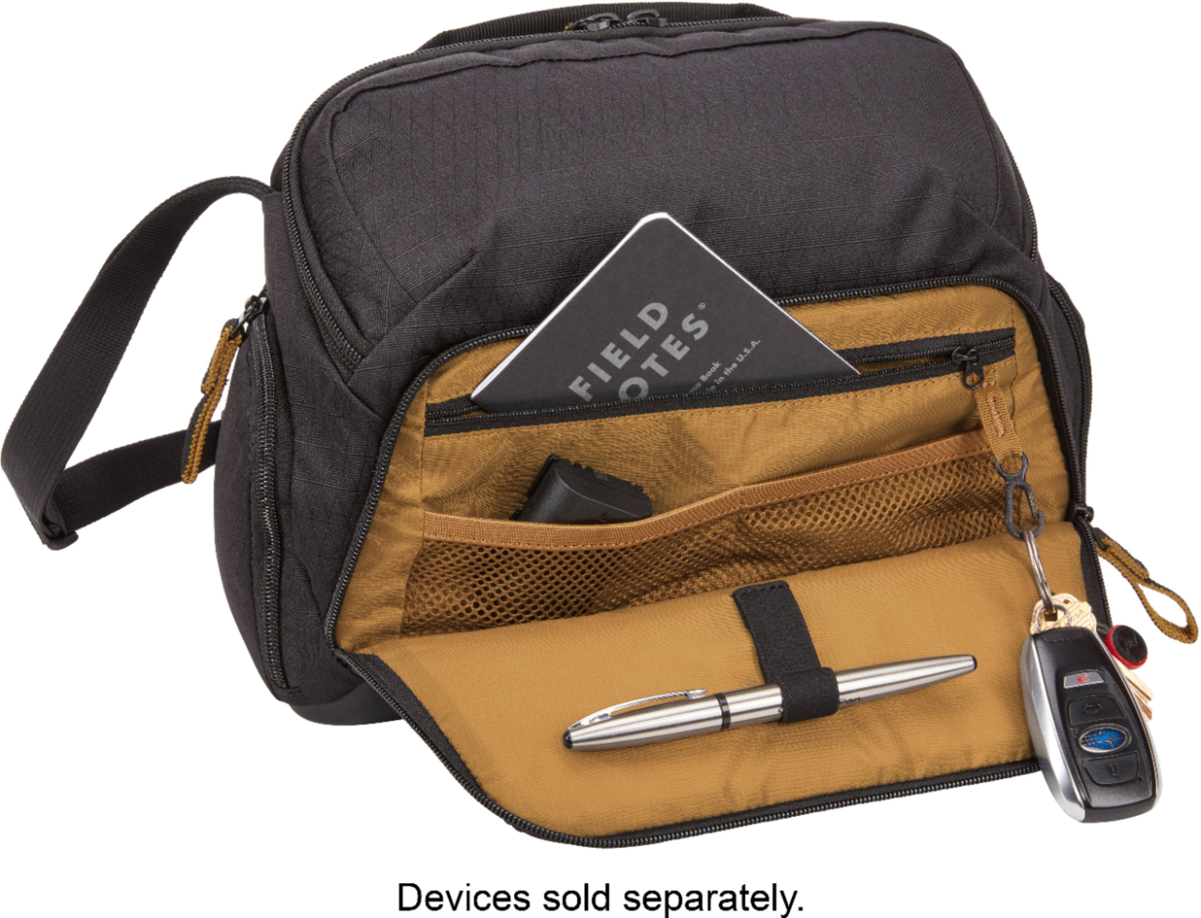 Alt View 12. Case Logic - Viso Medium DSLR/Mirrorless Camera, Drone & Lens Shoulder Bag/Case with Weather Resistant EVA Base, & Foam Compartments - Black.