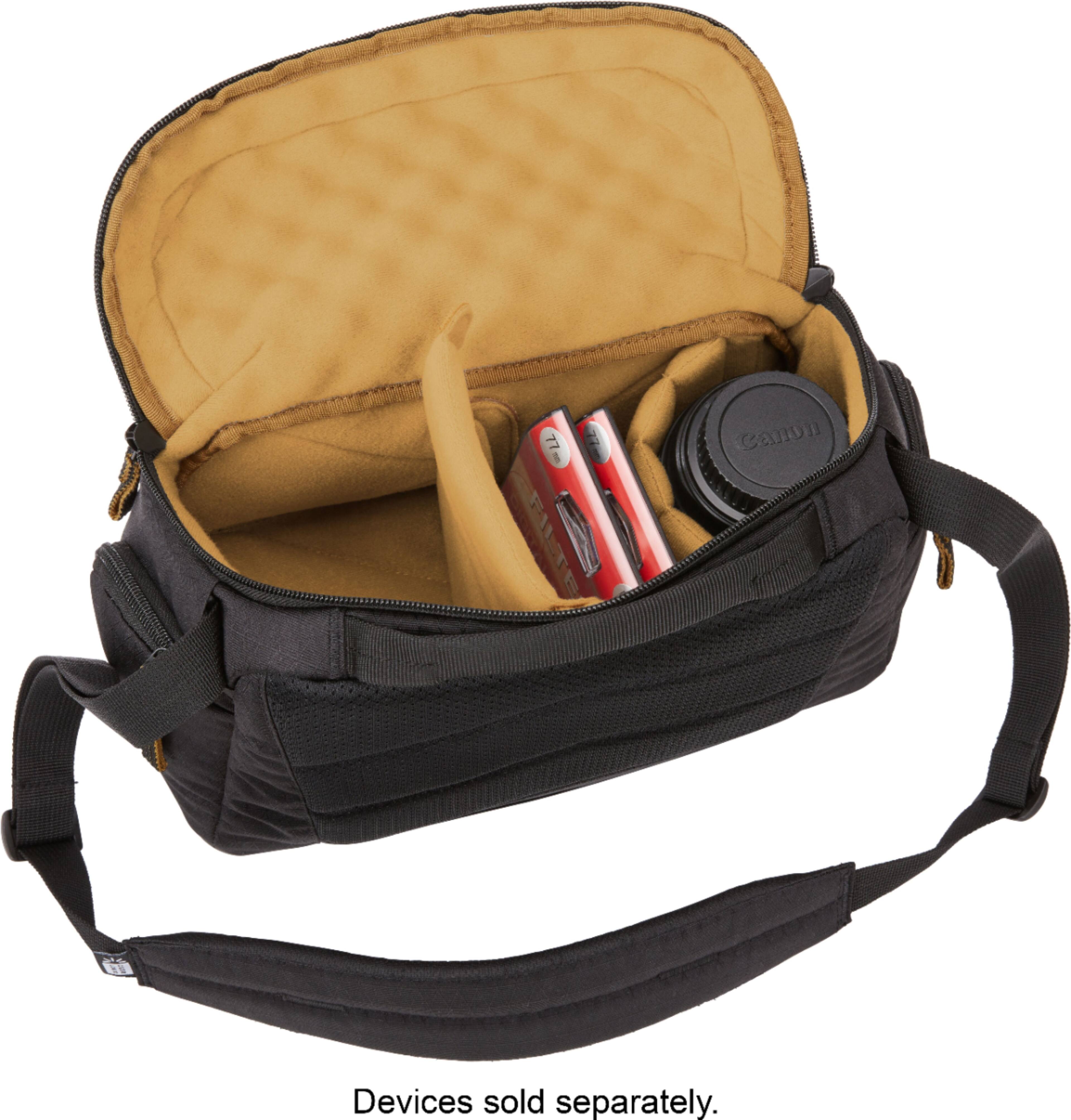 Alt View 13. Case Logic - Viso Medium DSLR/Mirrorless Camera, Drone & Lens Shoulder Bag/Case with Weather Resistant EVA Base, & Foam Compartments - Black.