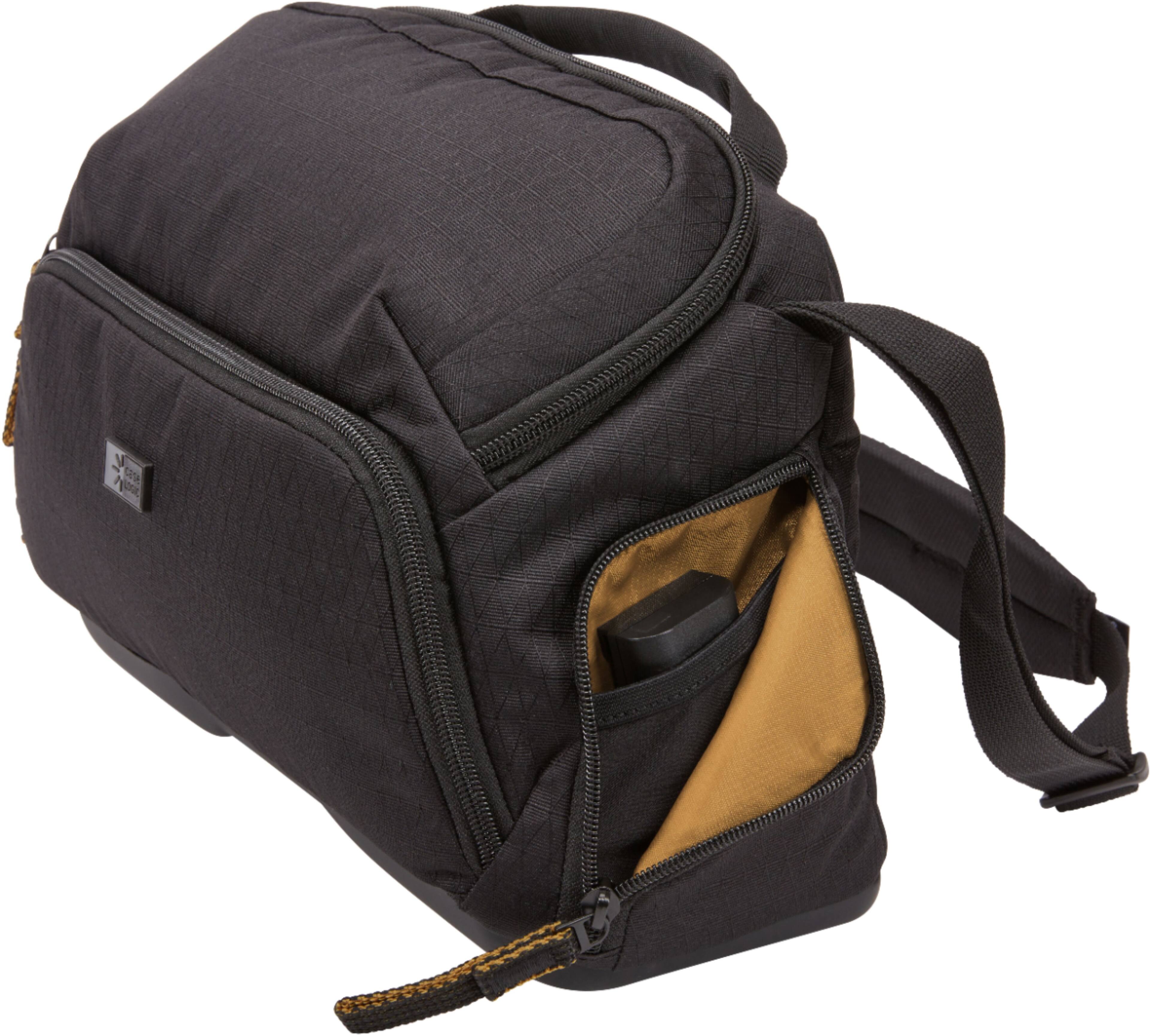 Left. Case Logic - Viso Medium DSLR/Mirrorless Camera, Drone & Lens Shoulder Bag/Case with Weather Resistant EVA Base, & Foam Compartments - Black.