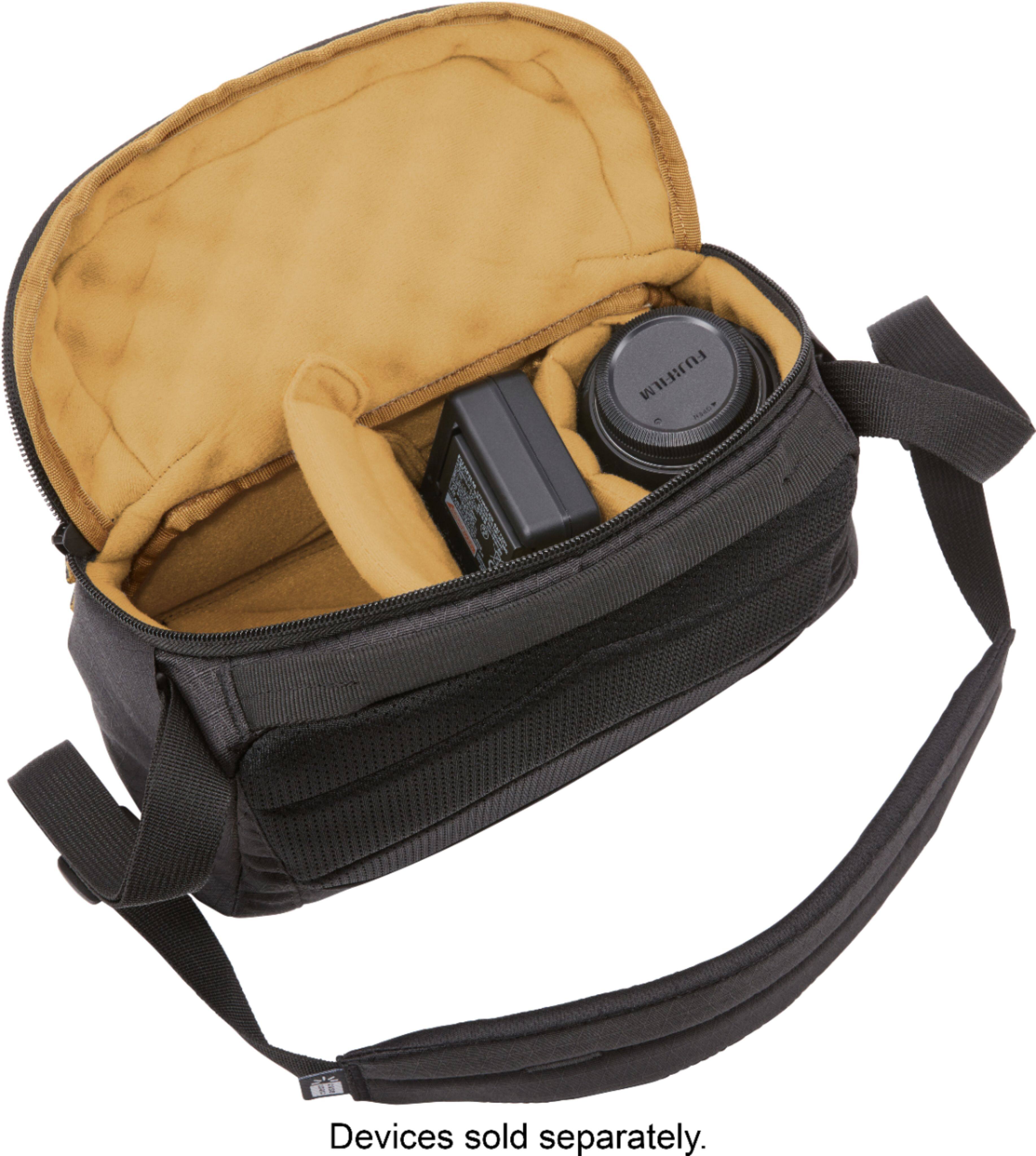 Alt View 12. Case Logic - Viso Small DSLR/Mirrorless Camera & Lens Shoulder Bag/Case with Weather Resistant EVA Base, & Foam Camera Compartment - Black.
