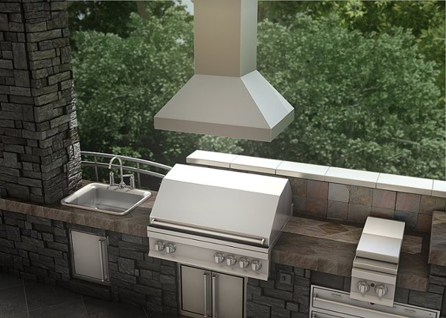 ZLINE - 36 in. Outdoor Island Mount Range Hood (597i-304-36) - Silver_3