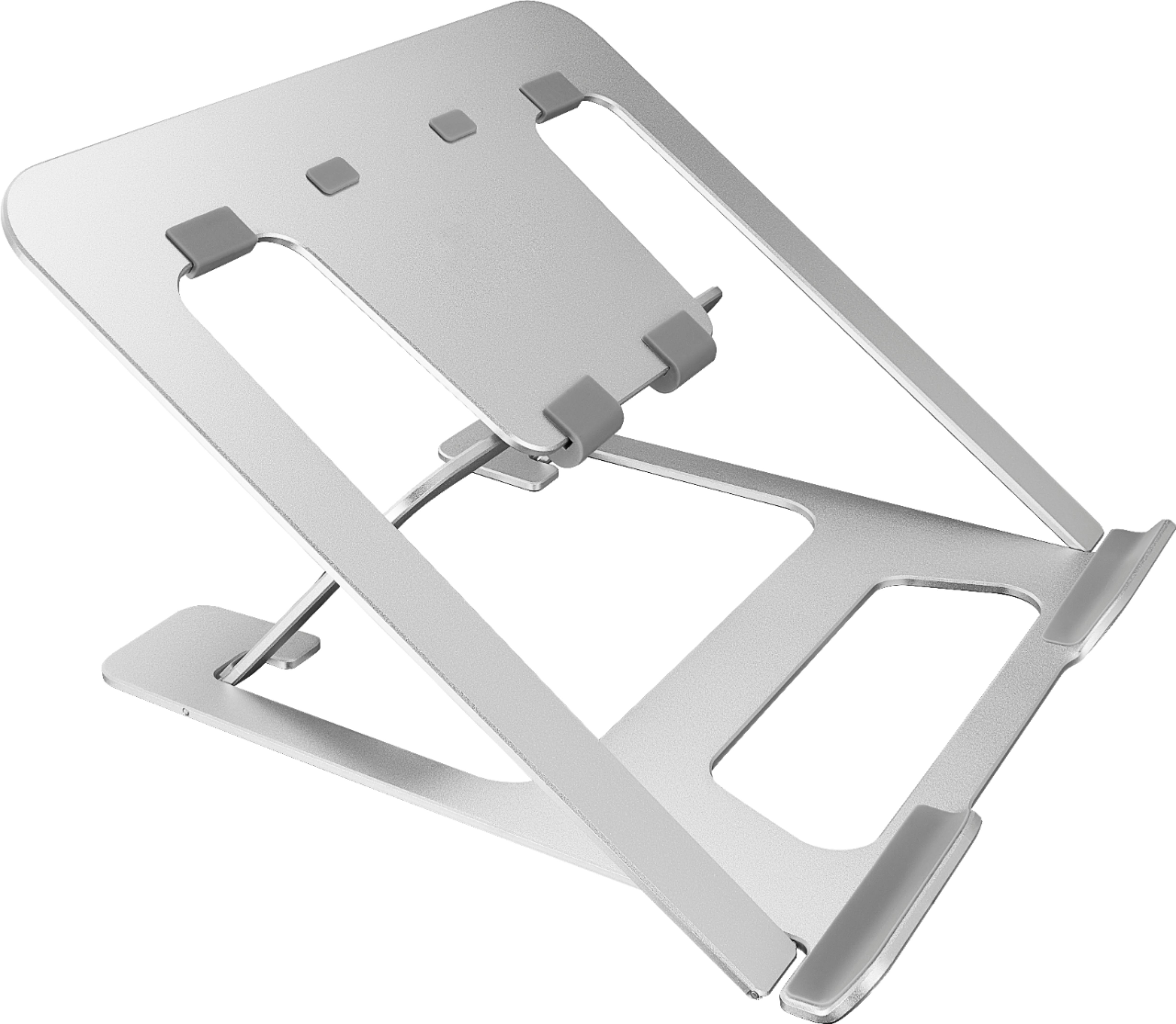 Left View: Insignia™ - Portable Laptop Stand - Silver