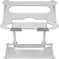 Insignia™ - Ergonomic Laptop Stand with Adjustable Height and Angle for Laptops up to 17" Wide - Silver - Front_Zoom