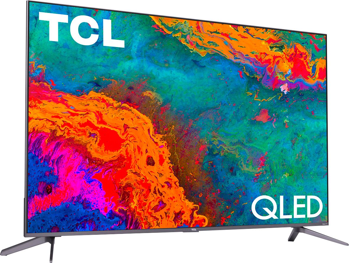 Angle View: TCL 65" Class 5-Series 4K UHD Dolby Vision HDR QLED Roku Smart TV - 65S535