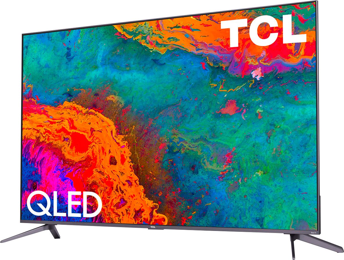 Left View: TCL 65" Class 5-Series 4K UHD Dolby Vision HDR QLED Roku Smart TV - 65S535