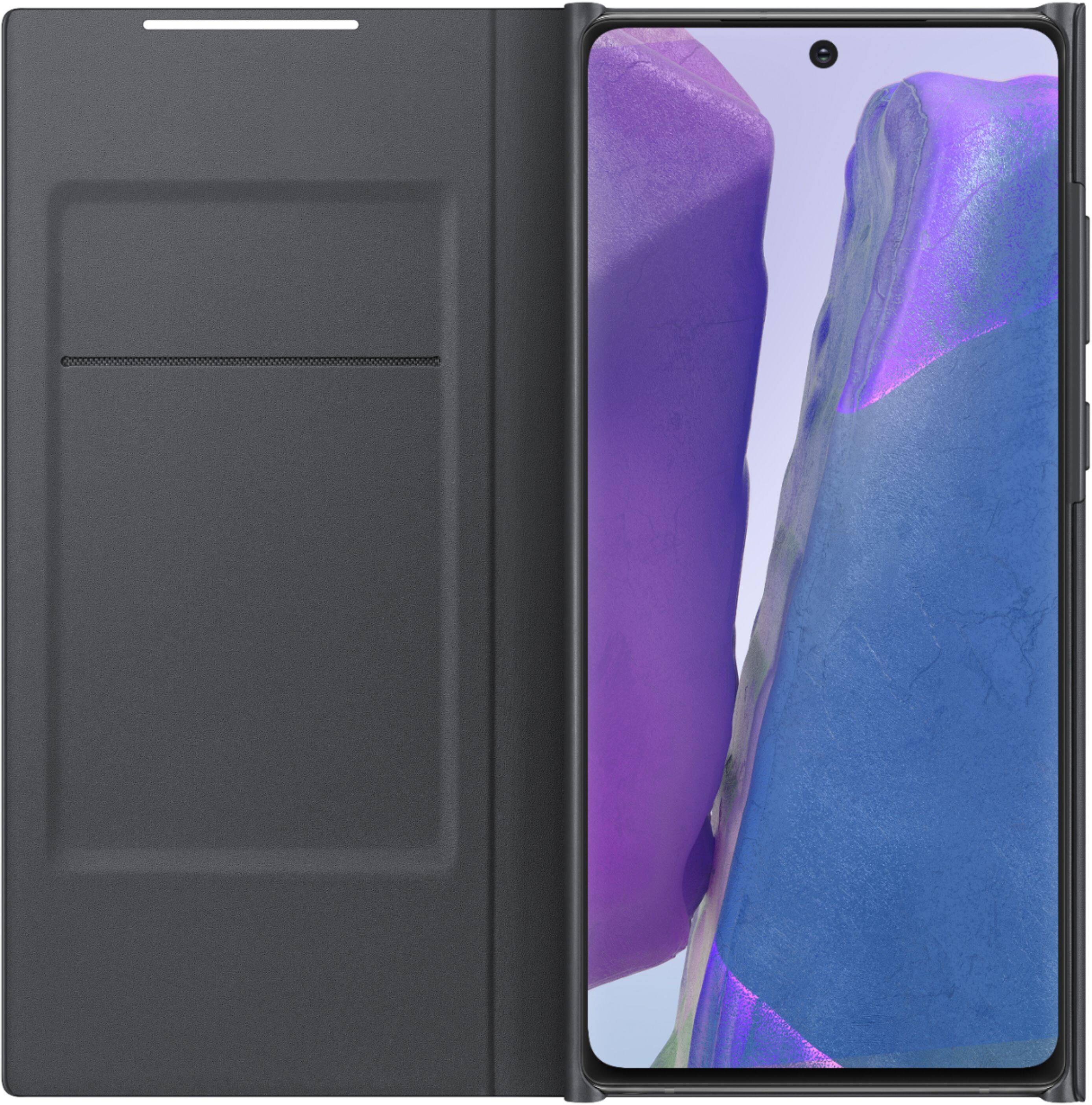 Alt View 12. Samsung - LED Wallet Cover Case for Galaxy Note20 5G - Black.