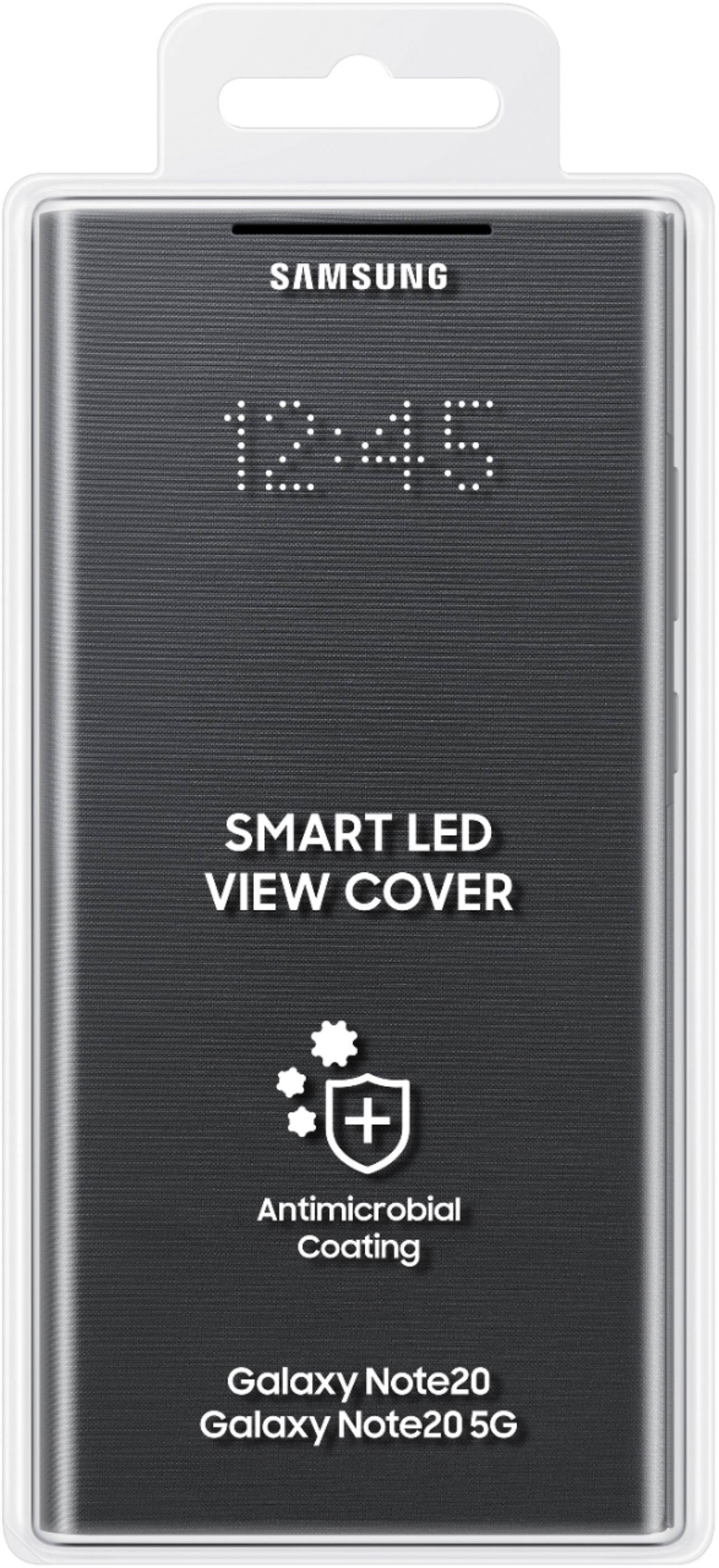 Alt View 15. Samsung - LED Wallet Cover Case for Galaxy Note20 5G - Black.
