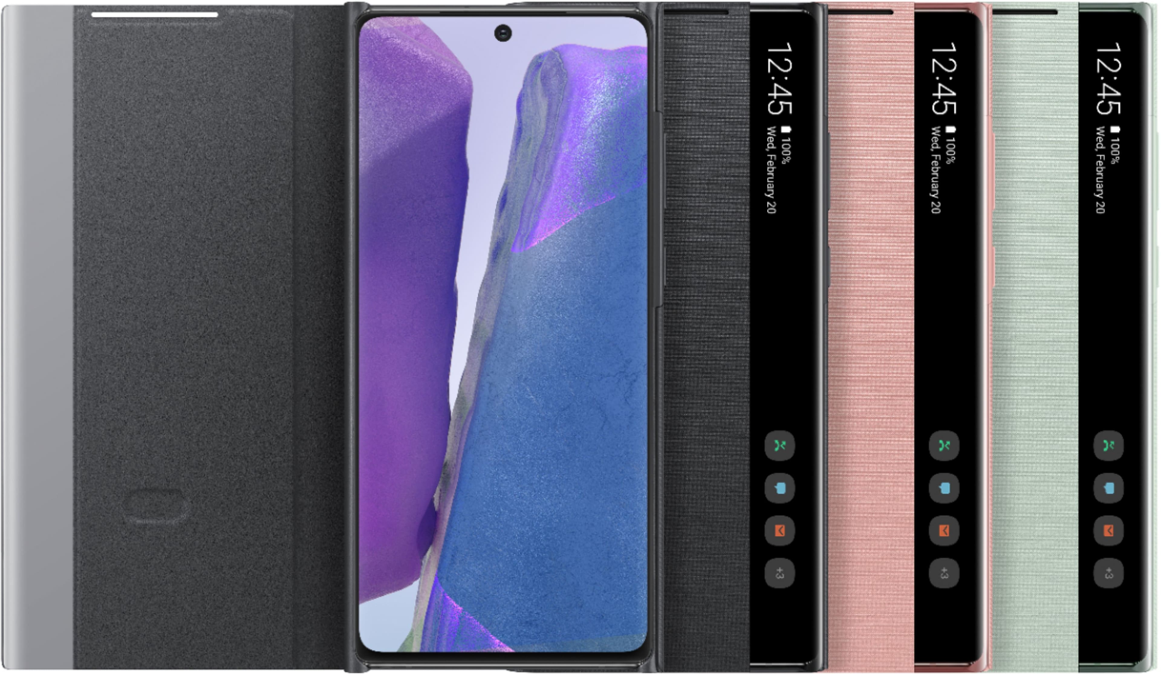 Alt View 14. Samsung - S-View Flip Cover for Galaxy Note20 5G - Black.