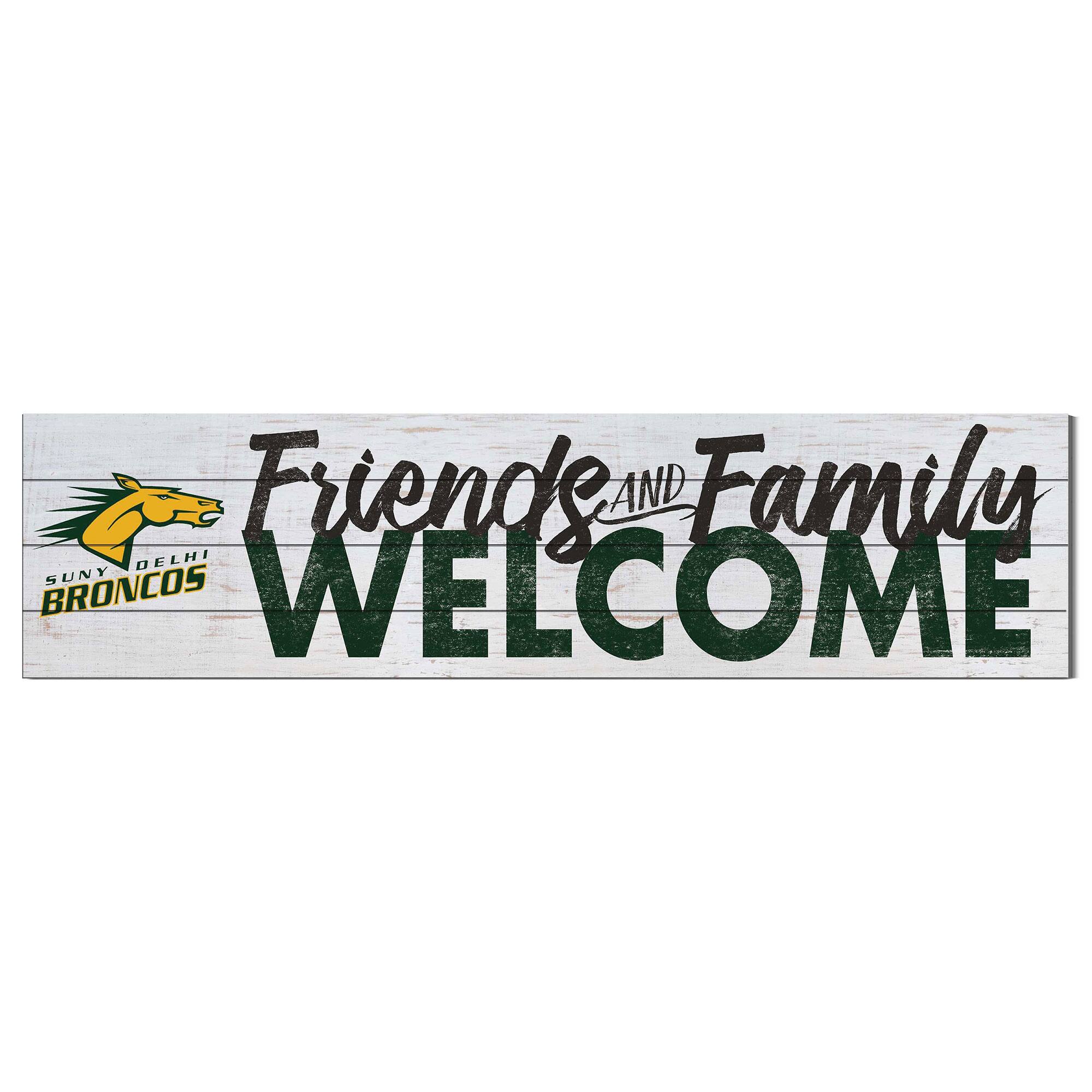 SUNY Delhi Broncos 10" x 40" Friends & Family Welcome Sign