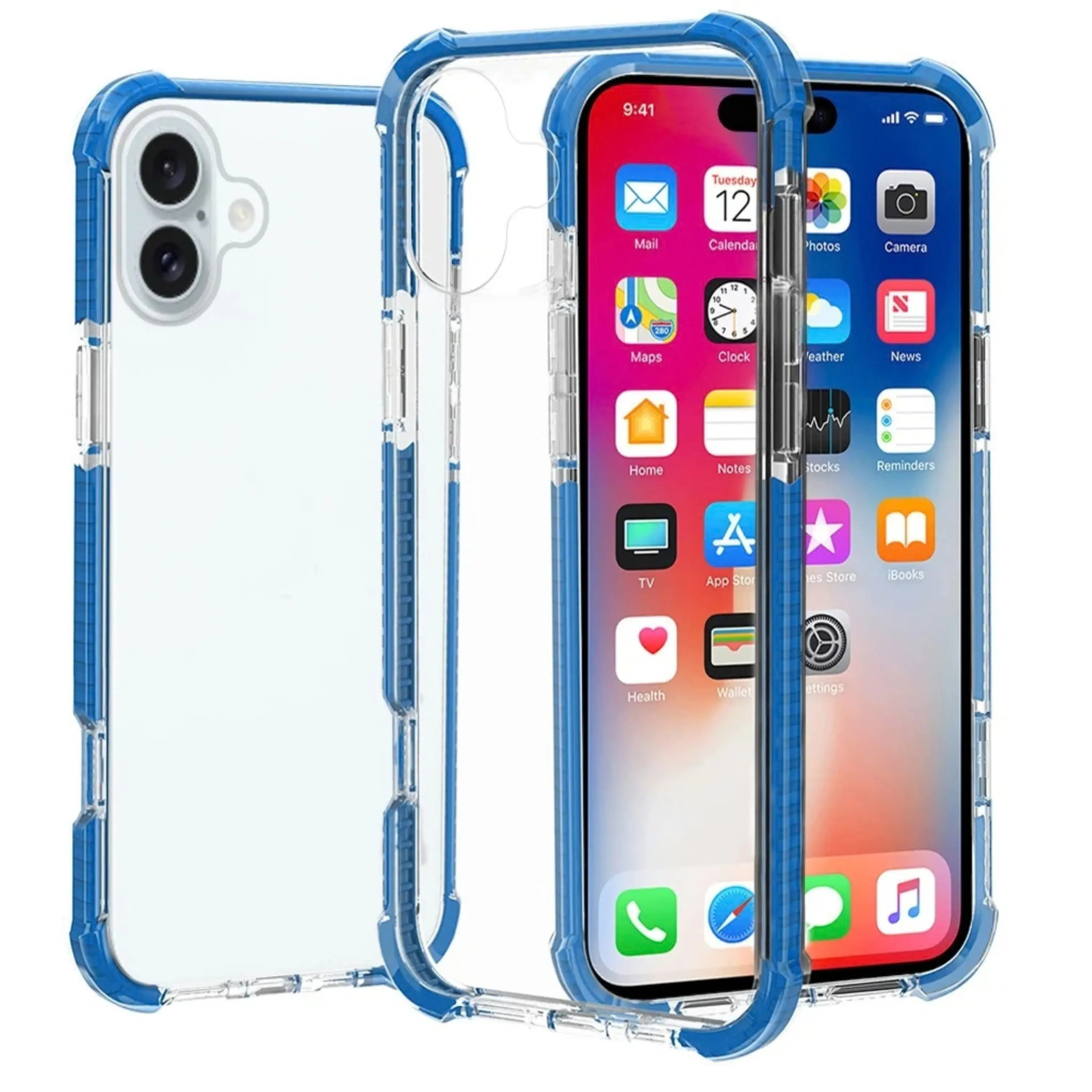 Kitcheniva Clear Acrylic Shockproof Phone Case With Tempered Glass For ...