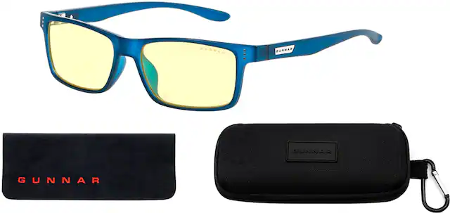 Front. GUNNAR - Blue Light Gaming & Computer Glasses - Cruz - Navy.