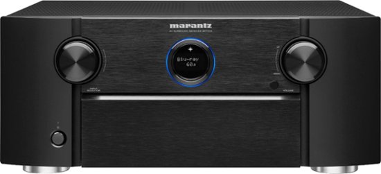 Front Zoom. Marantz - SR7015 9.2 Channel AVR (2020 Model) with 8K HDMI Upscaling, Auro 3D, IMAX Enhanced, Dolby Surround Sound - Black.