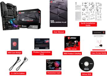MSI B550 GAMING PLUS (Socket AM4) AMD B550 ATX DDR4 Motherboard MSI B550 GAMING PLUS (Socket AM4) AMD B550 ATX DDR4 Motherboard