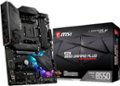 Front. MSI - B550 GAMING PLUS (Socket AM4) AMD B550 ATX DDR4 Motherboard - Black.