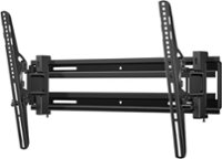 Front. Dynex™ - Large Extended Tilt TV Wall Mount for Most 32–70" TVs - Black.