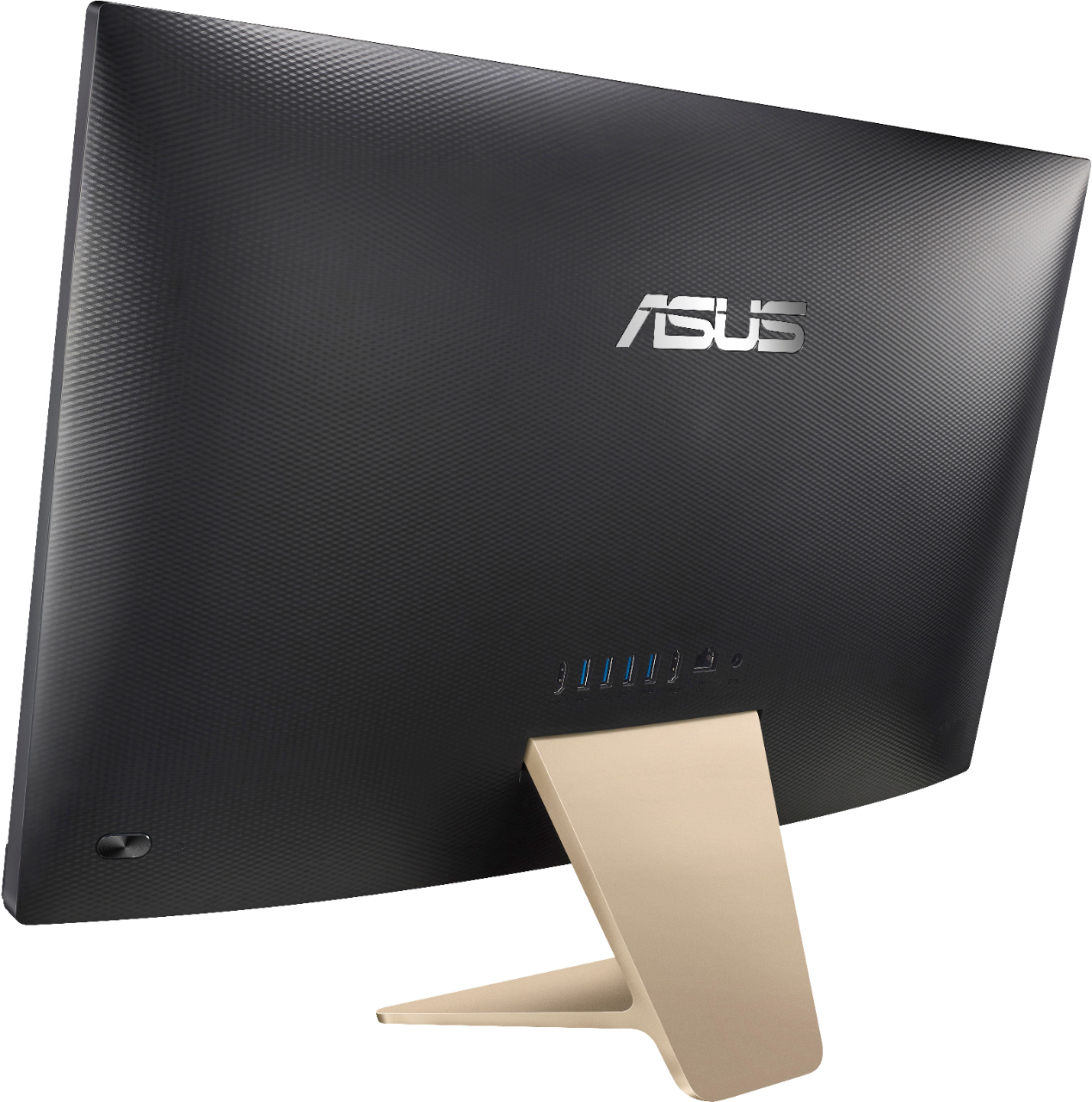 Back View: ASUS - M241DA 23.8'' Touch-Screen All-In-One - AMD R5-3500U - 8GB Memory - 256GB Solid State Drive - Black - Black