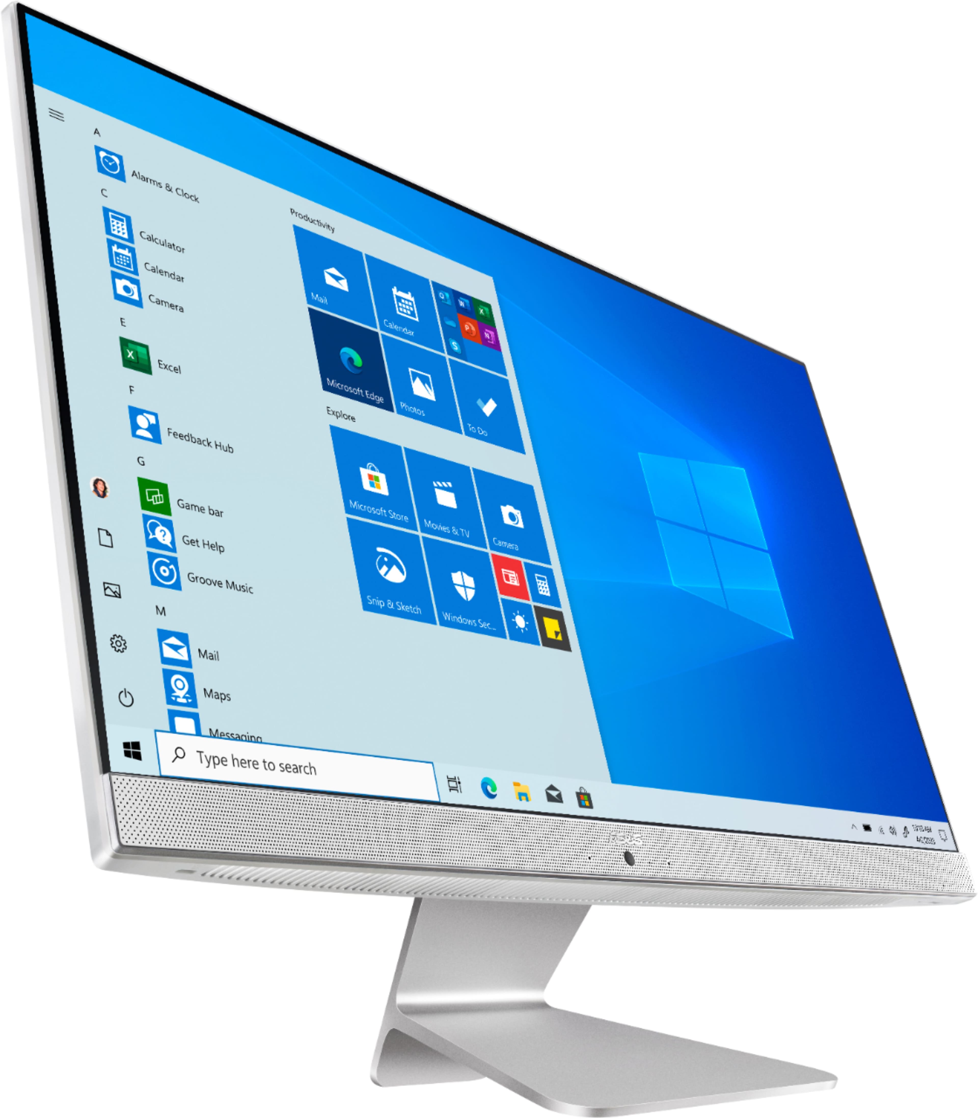 Angle. ASUS - M241DA 23.8'' Touch-Screen All-In-One - AMD R5-3500U - 8GB Memory - 256GB Solid State Drive.