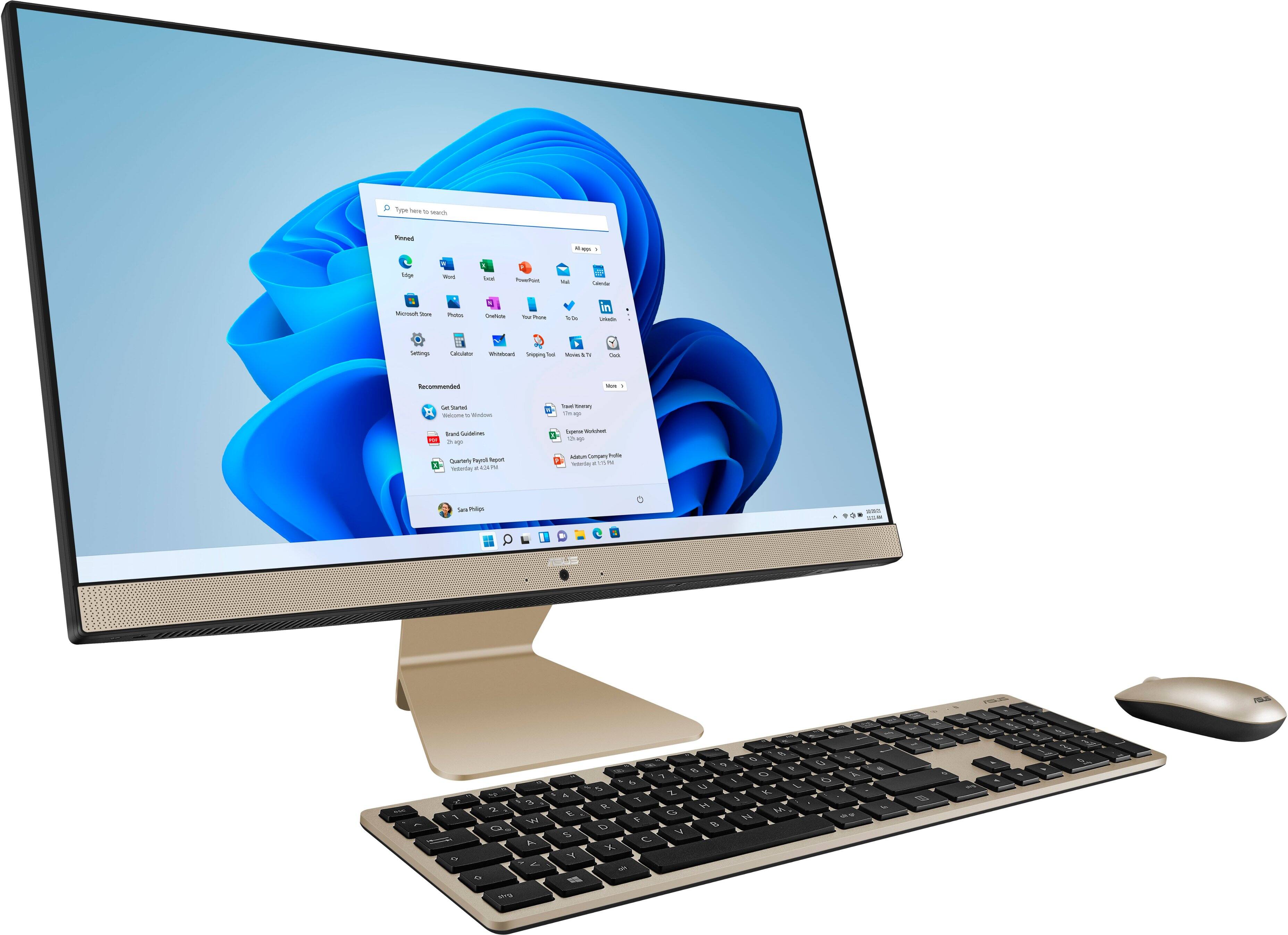 Alt View 3. ASUS - M241DA 23.8'' Touch-Screen All-In-One - AMD R5-3500U - 8GB Memory - 256GB Solid State Drive.