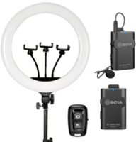Sunpak - Premium Series 18 Inch Bi-Color Ring Light Kit with BOYA Wireless Microphone and Bluetooth Remote - Angle_Zoom